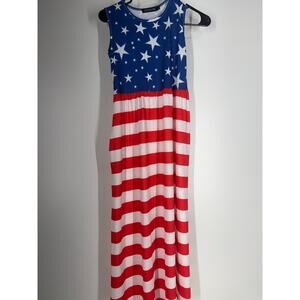 Youth Lg. American Flag Dress | Red White Blue Maxi Dress